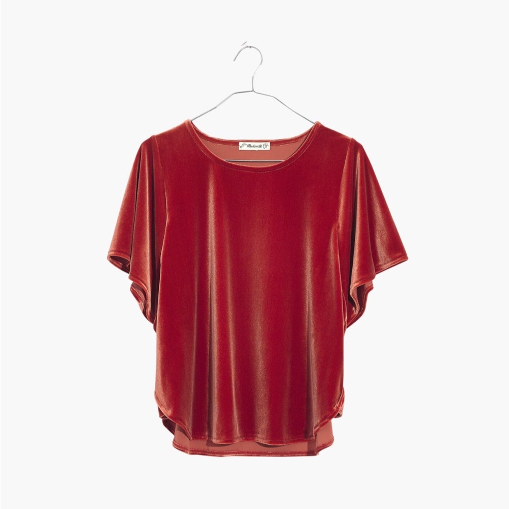 Madewell Velvet Butterfly Top